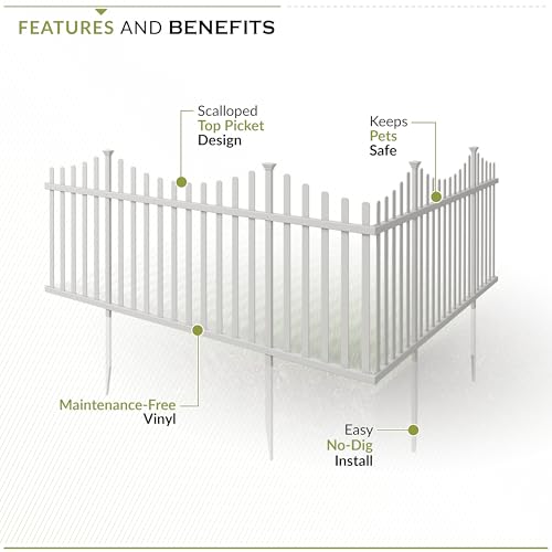 Zippity 3.5ft H x 7.6ft W White Vinyl Fence - Image 4