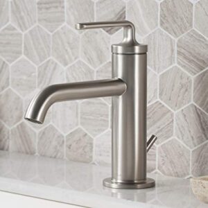 KRAUS Single Handle Bathroom Faucet Stainless Steel