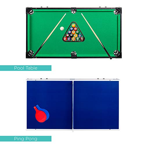 4-in-1 Game Table: Pool, Air Hockey, Foosball, Table Tennis - Image 5
