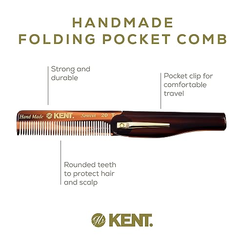 Kent 20T Folding Pocket Comb for Men - Image 4