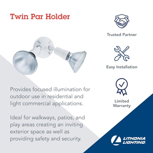 Lithonia Outdoor Flood Light Fixture, Twin Adjustable - Image 4