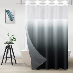 Black and White Shower Curtain Set