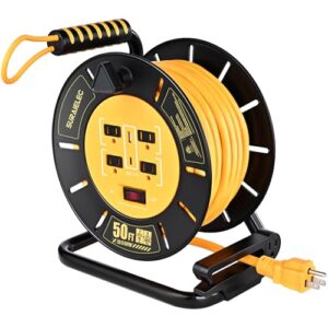 SURAIELEC 50 FT Extension Cord Reel with USB
