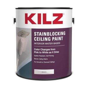KILZ Stainblocking Ceiling Paint, Interior, 1 Gallon