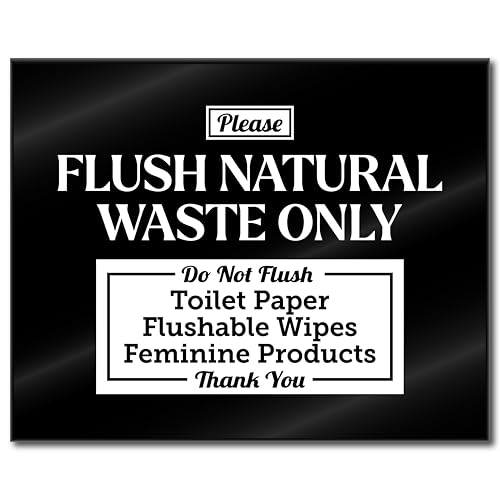 Acrylic Do Not Flush Sign, 5x4, USA