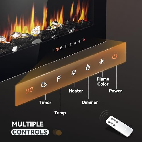 EUHOMY 50" Electric Fireplace with Remote Control - Image 4