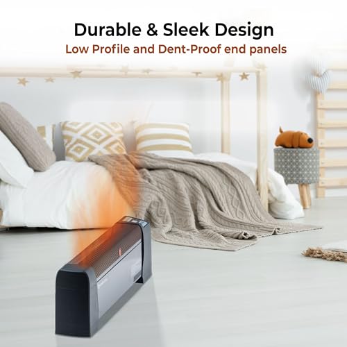 Comfort Zone 1500W Baseboard Heater with Thermostat - Image 5