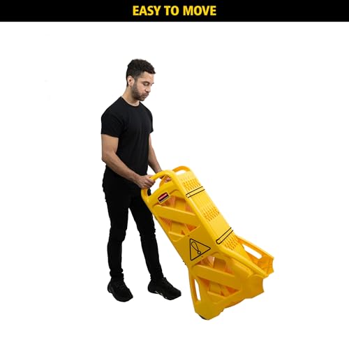 Mobile Plastic Safety Barrier 13 Feet Yellow - Image 5