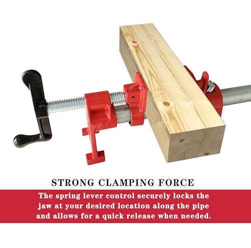 HimaPro 2-Pack H-Style Pipe Clamps Set - Image 3