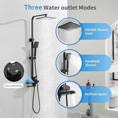 Taplong Matte Black Outdoor Shower System - Image 2