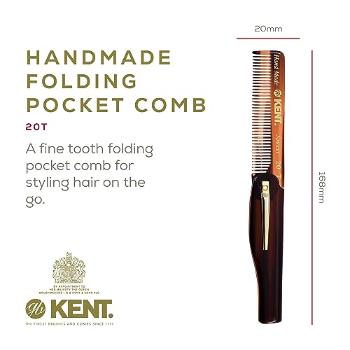 Kent 20T Folding Pocket Comb for Men - Image 2