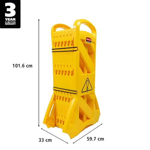 Mobile Plastic Safety Barrier 13 Feet Yellow - Image 3