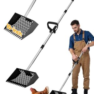 QULUXAO Chicken Poop Scooper & Rake 2-in-1