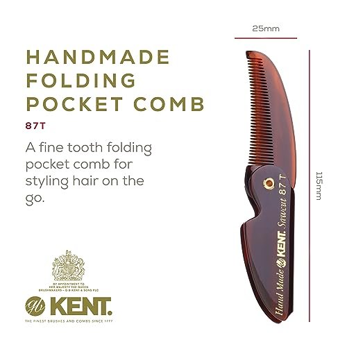 Kent 87T Handmade Folding Pocket Comb - Image 2