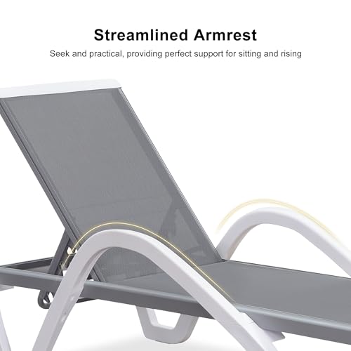 Purple Leaf Outdoor Chaise Lounge Chair - Image 4