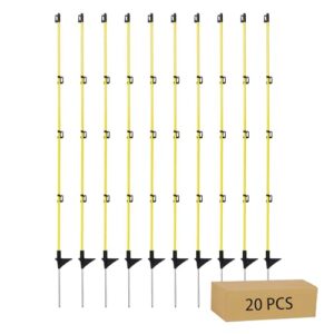 46 Inch Fiberglass Electric Fence Posts - 20 PCS