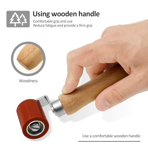 Wood Handle Silicone Seam Roller for Roofing - Image 3