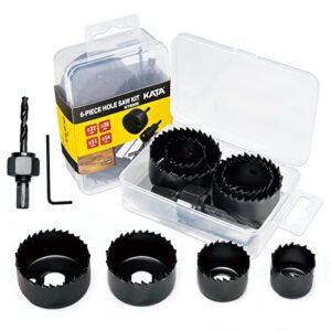 KATA 6PCS Hole Saw Kit 1-1/4" to 2-1/8"
