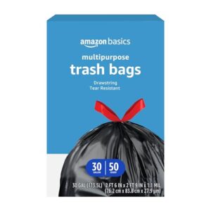 Amazon Basics 30 Gallon Drawstring Trash Bags