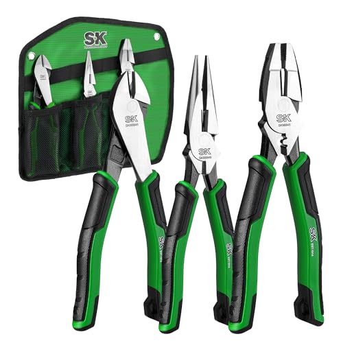 SK Pliers Set: 3 Pieces with Pouch