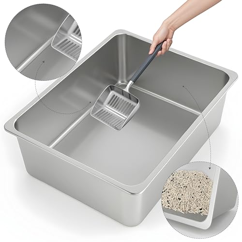 Kirecoo Stainless Steel Cat Litter Box - Image 3