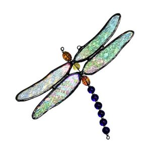 Iridescent Dragonfly Glass Suncatcher Ornament
