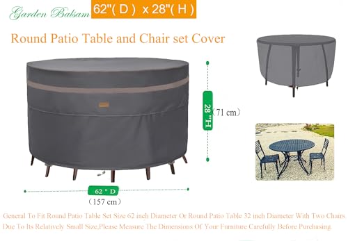 Heavy Duty Waterproof Round Patio Furniture Cover - Image 3