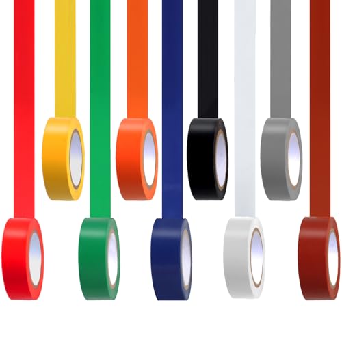 Romeda 9 Pack Coloured Electrical Tape