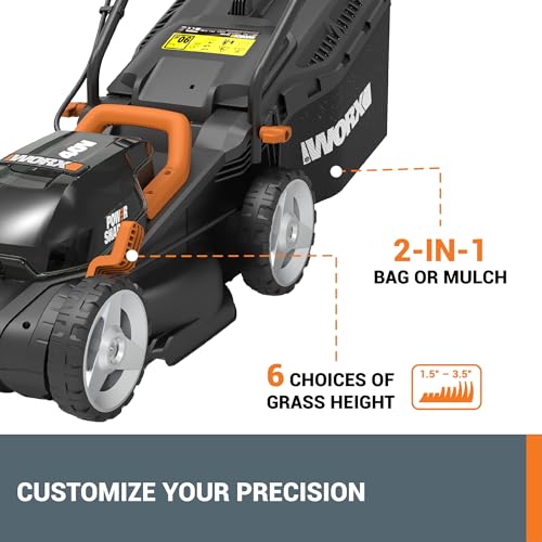 WORX 40V 14" Cordless Lawn Mower with Batteries - Image 6