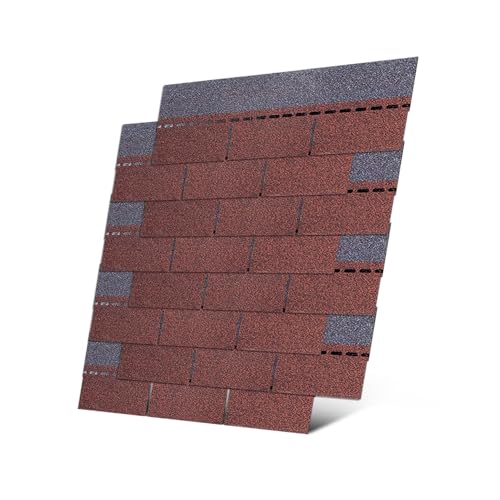 Roofing Shingles 3-Tab Red 8-Pack