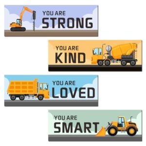 Fun-plus 4 Pcs Truck Decor for Boys Room