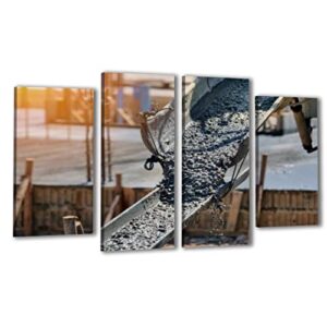 Construction Worker Concrete Pouring Wall Art