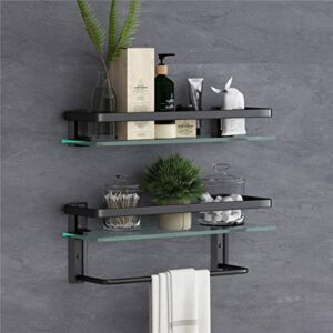 VOLPONE Metal Bathroom Shelf with Towel Bar