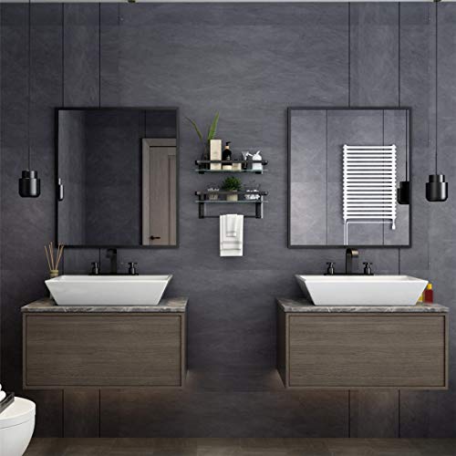 VOLPONE Metal Bathroom Shelf with Towel Bar - Image 3