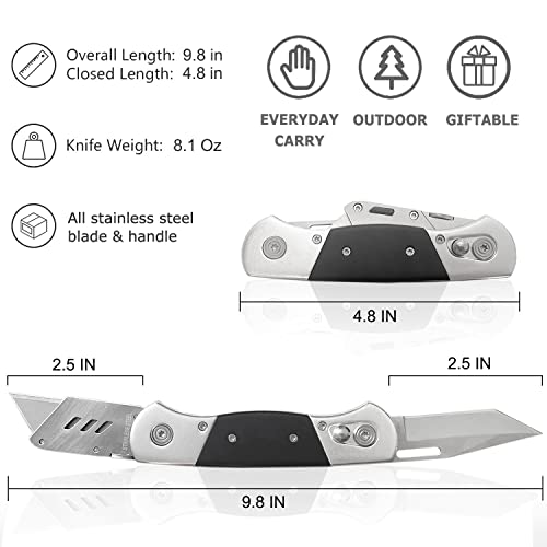 Folding Utility Knife with 10 Razor Blades - Image 3