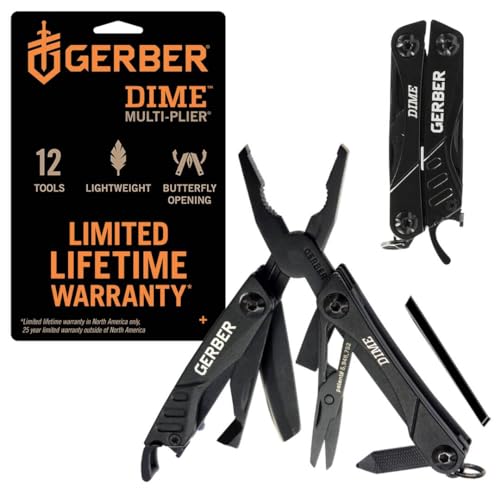 Gerber Dime 12-in-1 Mini Multitool Black