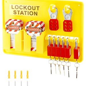 QWORK Lockout Tagout Station with Loto Kits