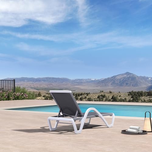 Purple Leaf Outdoor Chaise Lounge Chair - Image 3