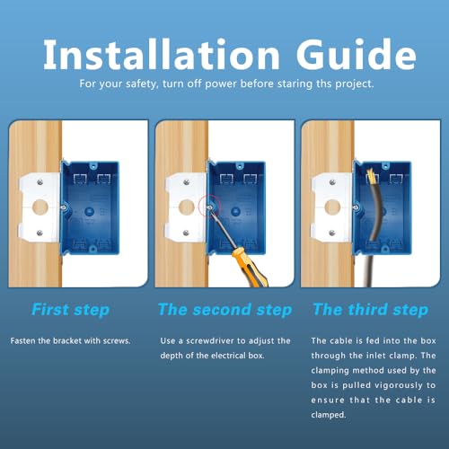 XGGYA Adjustable PVC Electrical Box, Pack of 3 - Image 4