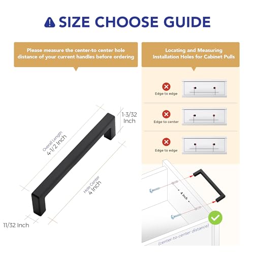 25 Pack 4 Inch Square Matte Black Drawer Handles - Image 3