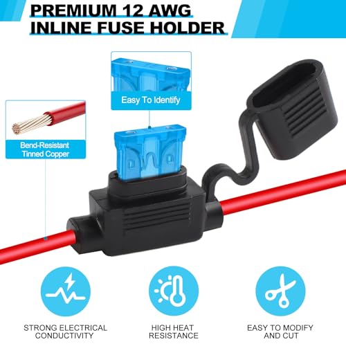 Cooclensportey 12AWG Inline Fuse Holder Pack - Image 4