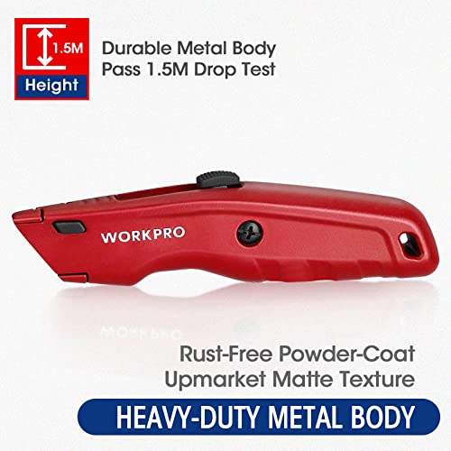 WORKPRO Heavy Duty Utility Knife with Extra Blades - Image 3