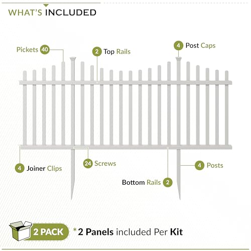Zippity 3.5ft H x 7.6ft W White Vinyl Fence - Image 5
