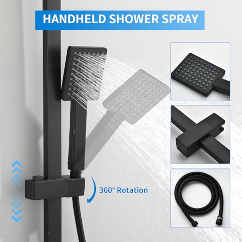 Taplong Matte Black Outdoor Shower System - Image 6