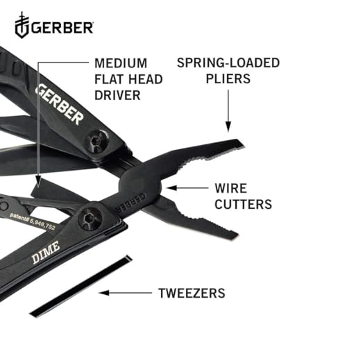 Gerber Dime 12-in-1 Mini Multitool Black - Image 4