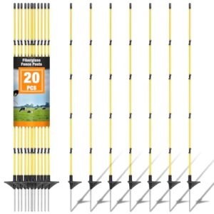 Efarmkeper 48" Fiberglass Electric Fence Posts