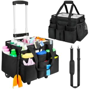 Rolling Cleaning Caddy Bag with Trolley