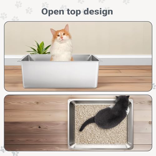 Kirecoo Stainless Steel Cat Litter Box - Image 5