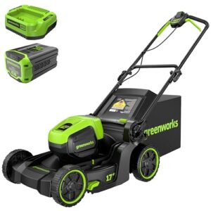 Greenworks 60V 17" Cordless Mower with Battery
