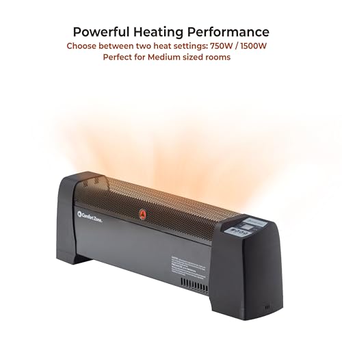 Comfort Zone 1500W Baseboard Heater with Thermostat - Image 6